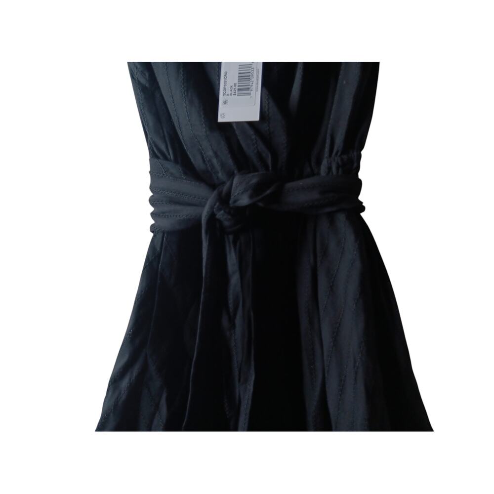 Derek Lam 10 Crosby Abby Black Cotton Tie Waist Mini Dress Sz 0 NWT $425 - Picture 12 of 16